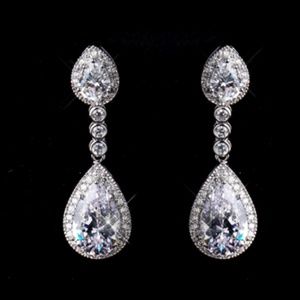 Teardrop Bridal Earrings